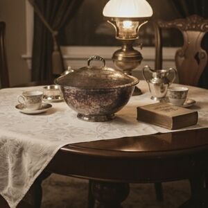 Vintage Paul Revere reproduction Oneida bowl 8” with Lid